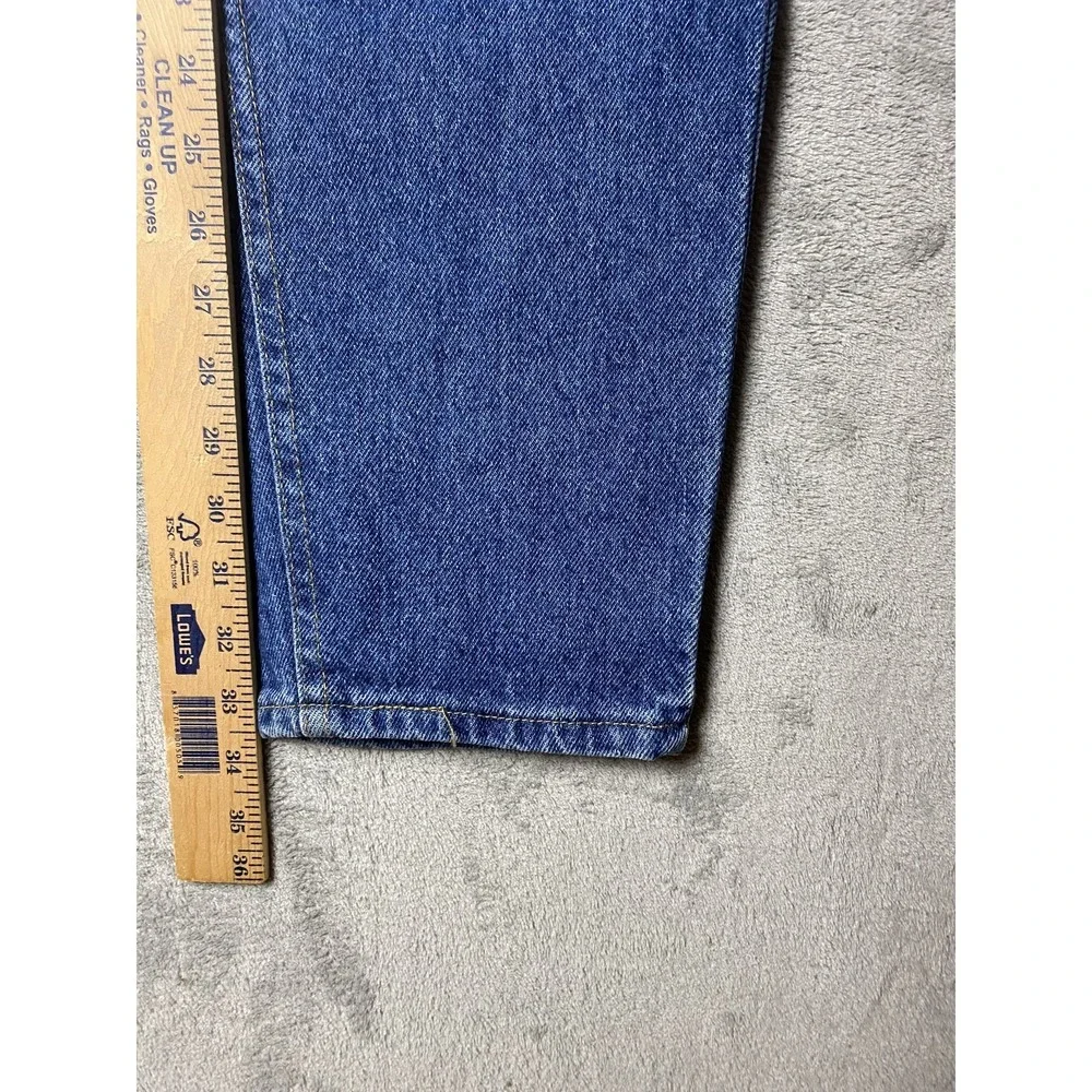 Lee Women's 16 Long Relaxed Fit Blue Denim Jeans